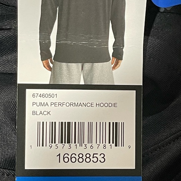 *NWT PUMA Men's Black Performance Hoodie - Picture 8 of 8